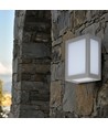 12W LED wandlamp, IP65 - Grijs, 1250lm, 3000K, buiten, vierkant