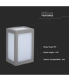 12W LED wandlamp - 4000K, grijs huis