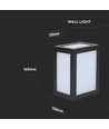 12W LED wandlamp - IP65, zwart, 1350lm, buiten