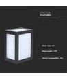 12W LED wandlamp - IP65, zwart, 1350lm, buiten