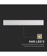 17W LED wandlamp, 135lm/W - IP44, wit, 61cm, 2300lm, binnen / buiten