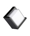 12W LED wandlamp, vierkant zwart frame - IP65, 1160-1200lm, binnen / buiten, incl. lichtbron
