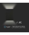 4W Wandlamp - LED, 3000K, zwart