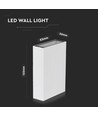 4W LED wandlamp - IP65, wit, up/down light, incl. lichtbron