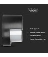 7W Ø16cm LED wandlamp - IP65, zwart, rond, warm wit, binnen / buiten, incl. lichtbron