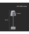 3W oplaadbare LED tafellamp, touch dimbaar - 5V, Grijs, 3000K, 4000mAh batterij, ijzer
