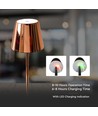 3W oplaadbare LED tafellamp, goud - Touch dimbaar, 4000K, 4000mAh batterij, 8-10 uur brandtijd