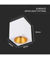 GU10 vierkante opbouwspot - Wit, 10x10x12cm, IP20, zonder lichtbron