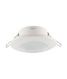 GU10 inbouwspot - Rond, wit, IP44, PC kunststof, gat: Ø7 cm, afm: Ø9,2 cm