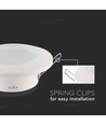 GU10 inbouwspot - Rond, wit, IP44, PC kunststof, gat: Ø7 cm, afm: Ø9,2 cm