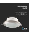 GU10 inbouwspot - Satijn nikkel, rond, IP44, gat: Ø7,0 cm, afm: Ø9,2 cm