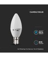 B15 5,5W dimbare LED kaarslamp - Samsung LED chip, 3000K, warm wit, vervangt 40W