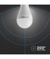 B22 15W LED lamp - A65, Samsung LED chip, vervangt 100W, 200 graden, wit kunststof