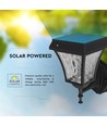 2W Solara LED wandlamp met zonnecel - IP65, 3000K+6000K, zwart, incl. batterij