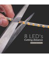 5m 9W/m LED strip, 128 LED's per meter - 24V, IP20, 3000K, 127lm/W