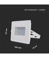 50W breedstraler - 6500K, witte behuizing, werklamp