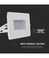 50W breedstraler - 6500K, witte behuizing, werklamp
