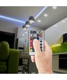 RGB+CCT controller met afstandsbediening - 12V/24V, 28 knoppen, 10A, voor LED strips