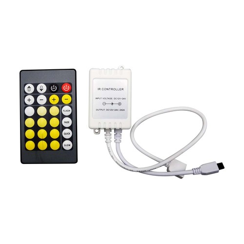 Infrarood controller met afstandsbediening voor CCT/RGB - 12V-24V, 6A, 24 knoppen, voor 3-in-1 LED strips