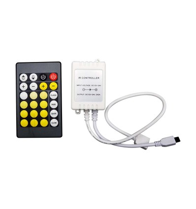 Infrarood controller met afstandsbediening voor CCT/RGB - 12V-24V, 6A, 24 knoppen, voor 3-in-1 LED strips