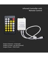 Infrarood controller met afstandsbediening voor CCT/RGB - 12V-24V, 6A, 24 knoppen, voor 3-in-1 LED strips