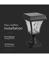LED Zonnecel Staande Lamp - CCT 3-in-1, Mat Zwart Behuizing