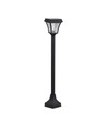 2W LED solar tuinlamp met spies - Zwart, 3-in-1 CCT, bewegingssensor, IP65, hoogte 93cm, aluminium