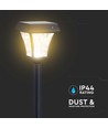 2W LED solar tuinlamp met spies - Zwart, 3-in-1 CCT, bewegingssensor, IP65, hoogte 93cm, aluminium