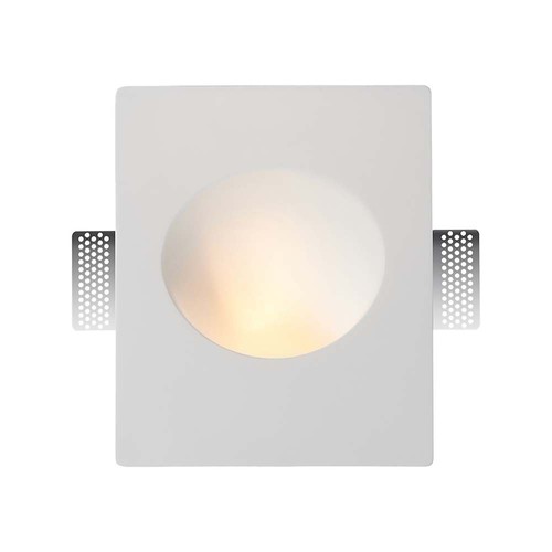 GU10 inbouwspot van gips - Rond, wit, zonder lichtbron, voor inbouw