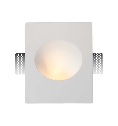 GU10 inbouwspot van gips - Rond, wit, zonder lichtbron, voor inbouw