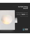 GU10 inbouwspot van gips - Rond, wit, zonder lichtbron, voor inbouw