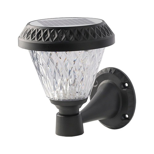 0,8W Solara LED wandlamp met sensor en solar - CCT, RF afstandsbediening, IP44, zwart, 16x23 cm