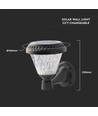 0,8W Solara LED wandlamp met sensor en solar - CCT, RF afstandsbediening, IP44, zwart, 16x23 cm
