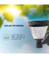 0,8W Solara LED wandlamp met sensor en solar - CCT, RF afstandsbediening, IP44, zwart, 16x23 cm