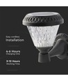 0,8W Solara LED wandlamp met sensor en solar - CCT, RF afstandsbediening, IP44, zwart, 16x23 cm