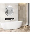 60cm 25W ronde LED spiegel met touch - CCT, IP44, condensvrij, 3-in-1 lichtkleur