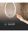 60cm 25W ronde LED spiegel met touch - CCT, IP44, condensvrij, 3-in-1 lichtkleur