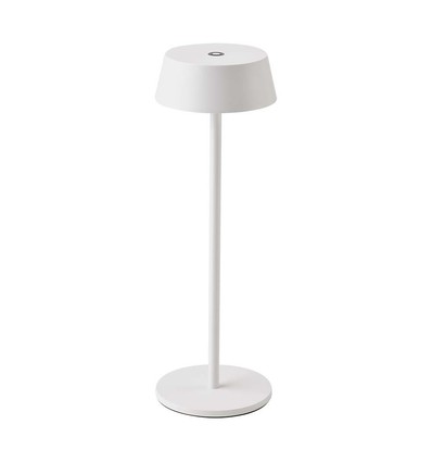 2W oplaadbare LED tafellamp, wit - IP54, touch dimbaar, 5V, warm wit, tot 10 uur batterij