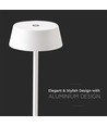2W oplaadbare LED tafellamp, wit - IP54, touch dimbaar, 5V, warm wit, tot 10 uur batterij