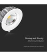 30W Ø22cm LED inbouwpanel - 120lm/W, koud wit, gat: Ø20,7 cm, afm: Ø22 cm, witte rand