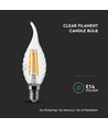 E14 4W LED vlamlamp - Kooldraad, kaarslamp met twist en vlamvorm