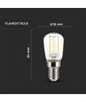 ST26 LED lamp 2W - Filament, 4000K