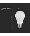 3 st. E27 10,5W LED lamp - A60, mat glas, 3000K, 1055lm, 3-pack