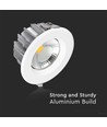 40W Ø22,1cm LED inbouwpanel - 105lm/W, COB LED, Gat: Ø20,7 cm, Afmetingen: Ø22,1 cm, witte rand