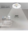 40W Ø22,1cm LED inbouwpanel - 105lm/W, COB LED, Gat: Ø20,7 cm, Afmetingen: Ø22,1 cm, witte rand