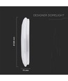 40W Designer Dome plafondlamp met afstandsbediening - CCT kleurwissel, dimbaar, sterrenhemeleffect, Ø39cm
