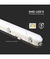 150cm 48W waterdicht compleet LED armatuur met noodverlichting - IP65, 120lm/W, Samsung LED chip, 3 uur batterijduur