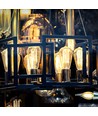 E27 8W LED-lamp - ST64, filament, amberkleurig glas, extra warm 2200K