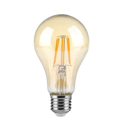 E27 10W LED filament lamp - A67, Amber glas, 2200K, 950lm