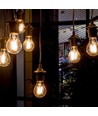 E27 12W LED-lamp - A60, filament, amberkleurig glas, extra warm 2200K